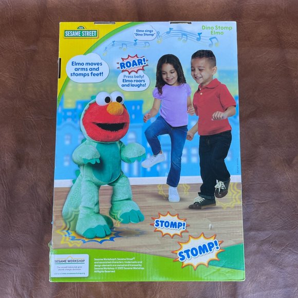 NWT Sesame Street Dino Stomp Elmo 13" Plush Sings and Dances, 18+ Months - Picture 5 of 6